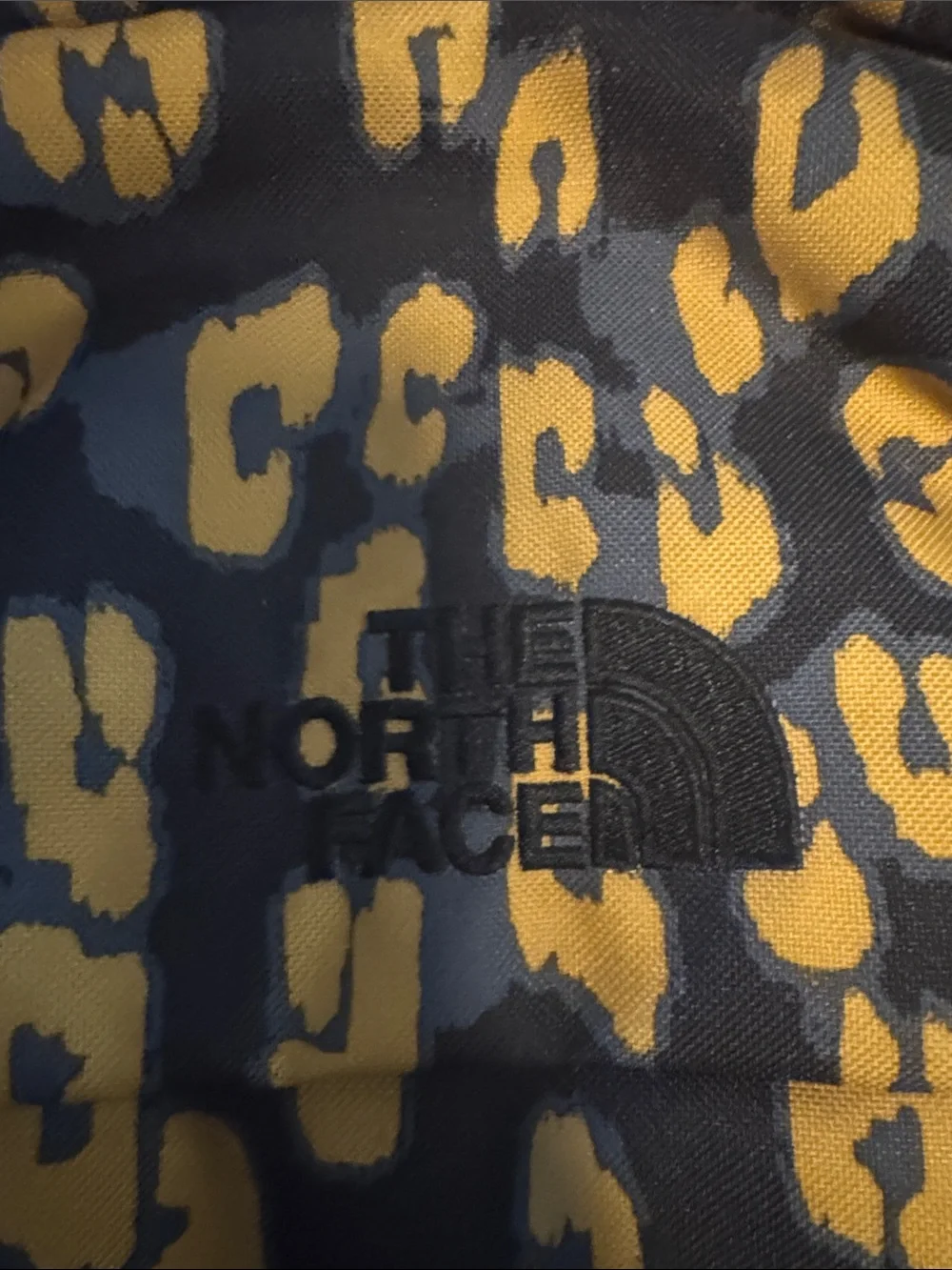 The North Face Borealis Backpack in Yellow Leopard Print